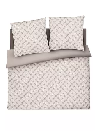 JOOP | Linge de lit en satin 2x 70x90cm/200x200cm CORNFLOWER DOUBLE Gris | beige